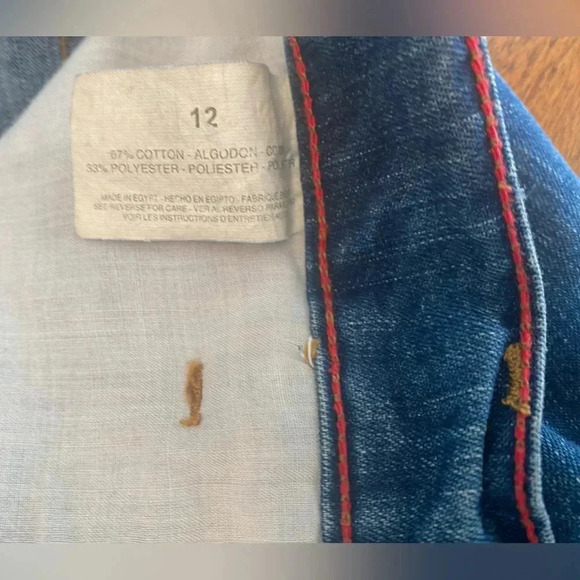 Vintage Y2K Gloria Flare Wide Leg Bell High Rise Jeans Faded Wash Hippie 12 EUC - Picture 5 of 16